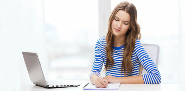 Woman Writing a List